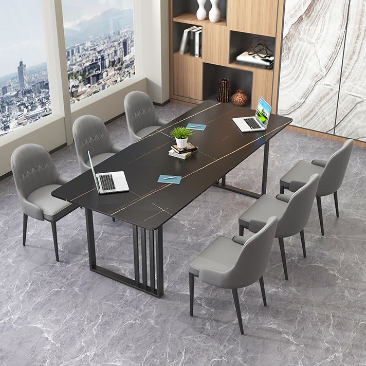 Industrial Style Office Desk Rectangular Sintered Stone Desk for Office Clearhalo 'furn' 'furn_office_desk' 'Furniture' 'Office Desks' 'Office Furniture' 'office_desk' 1200x1200_d547985e-51c6-4783-8afe-092649f85f0b