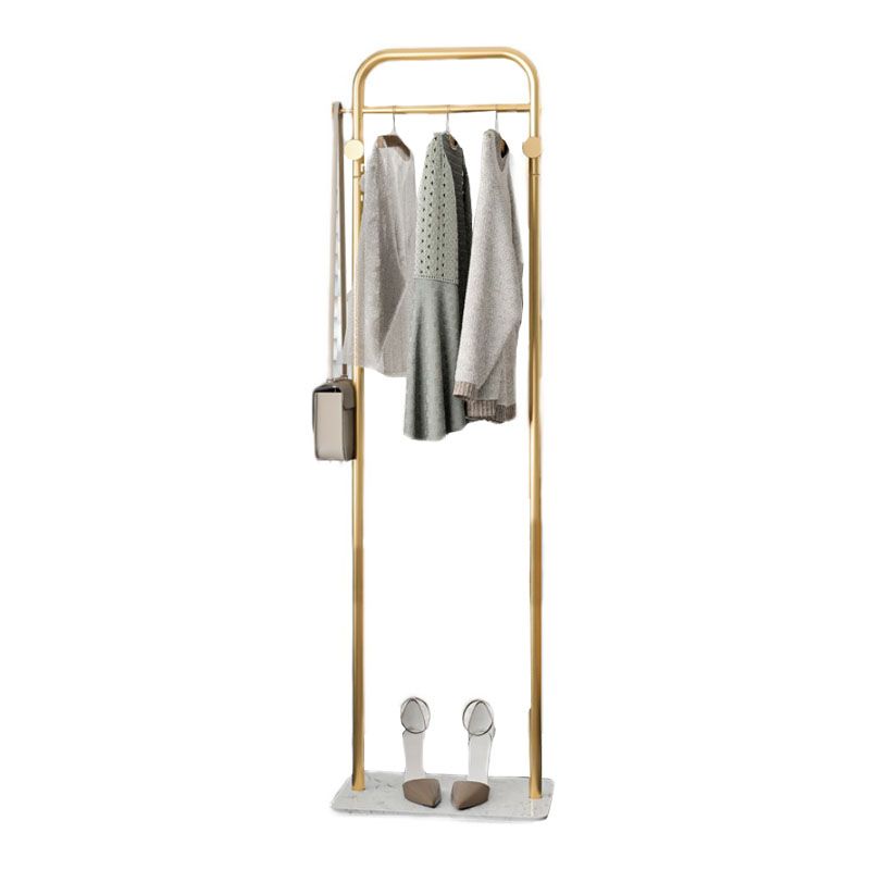 Modern Entry Hall Tree Metal 4 Hooks No Distressed Free Standing Coat Rack