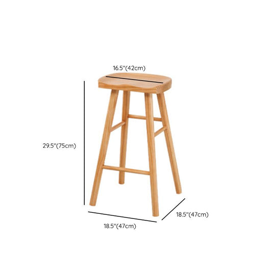 Industrial -Barhocker Massivholz Armless Barhocker in Natur