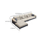 40.15 "H Faux Leather Flar La Vared Arm Sofa & Chaise for Living Room