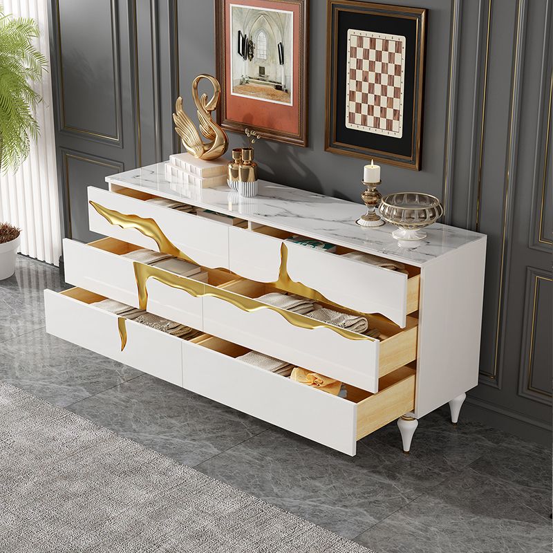 13.65-inch Width Modern Storage Chest Dresser Stone Storage Chest with 6 Drawers Clearhalo 'Bedroom Furniture' 'Dressers & Chests' 'dressers_chests' 'furn' 'furn_dressers_chests' 'Furniture' 1200x1200_d54cabb9-3837-4ecd-bba7-9e0db4a33f4c
