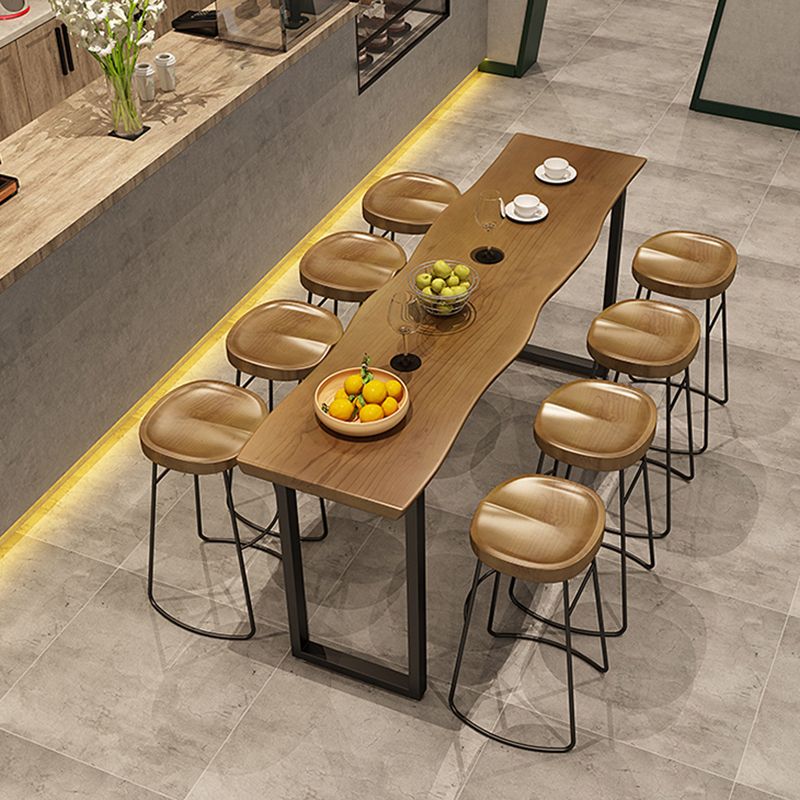 Modern 1/9 Pieces Bar Table Set Rectangle Wood Counter Table with High Stools for Balcony Clearhalo 'Bar Furniture' 'furn' 'furn_home_bar_bar_sets' 'Furniture' 'Home Bars & Bar Sets' 'home_bar_bar_sets' 'Kitchen & Dining Furniture' 1200x1200_d54cbd56-80be-4872-8689-4e4239870ad7