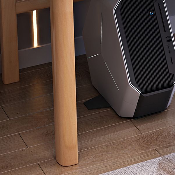 Modern Stone Computer Desk 29.53 "Tall Curved Gaming Desk met houten benen