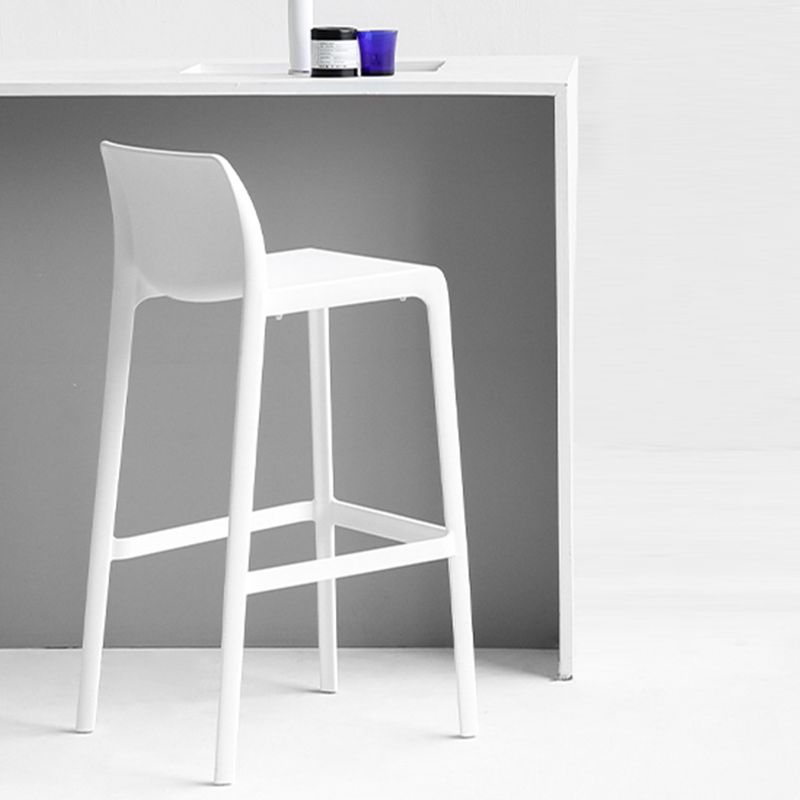 Modern Bar-stool Plastic Counter Bar Stool with Plastic Legs for Restaurant
