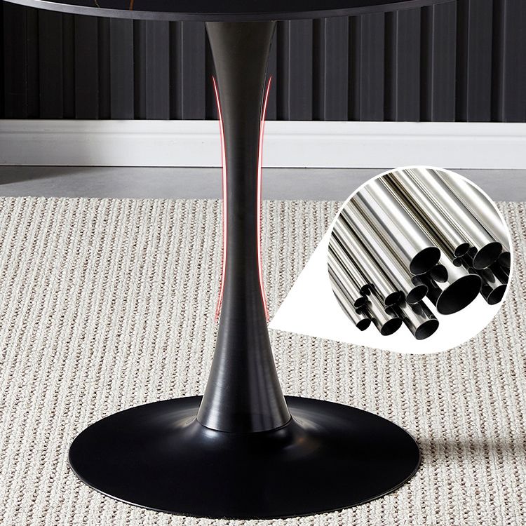 Modern Style Sintered Stone Dining Room Table Round Table with Tulip Base Clearhalo ' dining_table' 'Dining Tables & Seating' 'Dining Tables' 'furn' 'furn_dining_table' 'Furniture' 'furniture_dining_table' 'Kitchen & Dining Furniture' 'kitchen&dining_furn' 'kitchen' 'kitchen_dining_table' 1200x1200_d54fd8ba-fb3e-4964-a272-8307b9e674f5