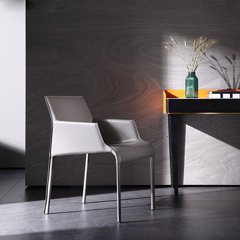Sedia a braccio contemporanea sedia sala da pranzo solida per cucina