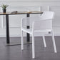 Contemporary Dining and Accent Chairs Matte Finish Plastic Solid Back Arm Chair Clearhalo ' kitchen&dining_furn' 'Dining Chairs' 'Dining Tables & Seating' 'dining_chair' 'furn' 'furn_dining_chair' 'Furniture' 'furniture_dining_chair' 'Kitchen & Dining Furniture' 'kitchen' 1200x1200_d550798c-8c92-4652-8a09-e9a4b5cf2e3e