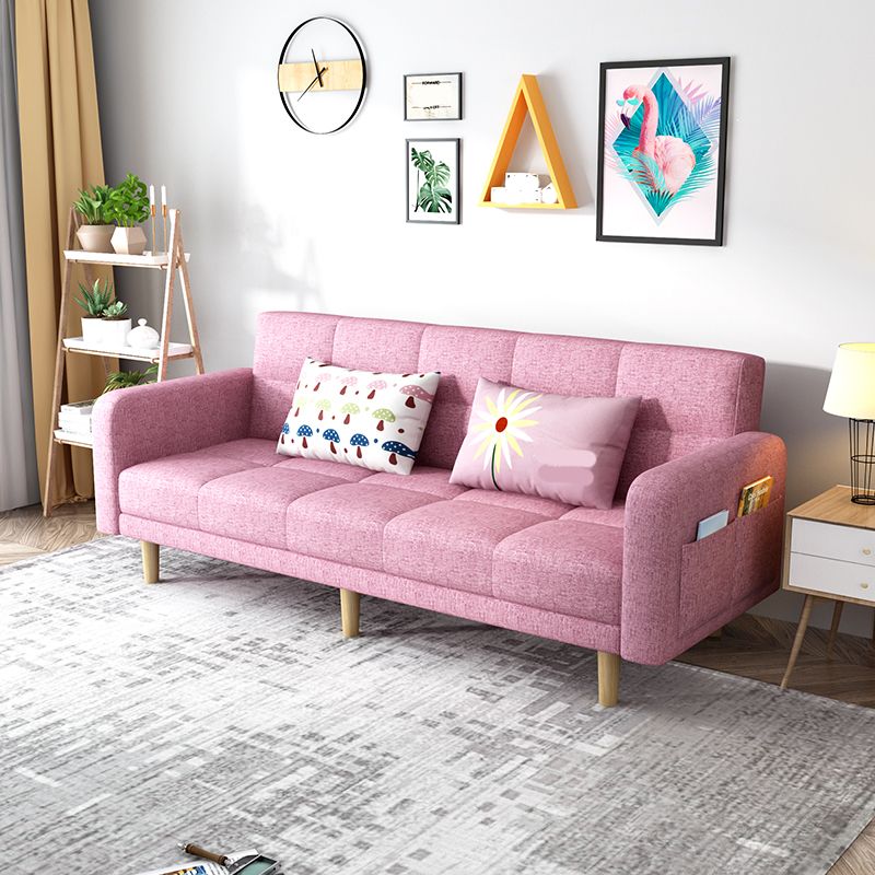 Beige Contemporary Biscuit Back Sofa 25.6"High Square Arm Sofa Clearhalo 'furn' 'furn_sofas' 'Furniture' 'furniture_sofas' 'kitchen' 'kitchen_sofas' 'Living Room Furniture' 'Sofa' 'sofas' 1200x1200_d5525af0-3b1b-4f1e-9fd5-626d953c1c17