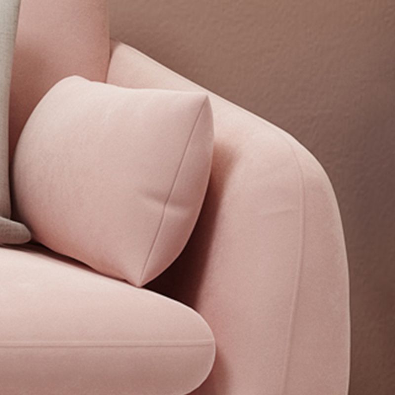 Sofá de terciopelo contemporáneo con cojín de almohadas para apartamento