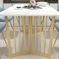 Glam Faux Marble Table Rectangle Table with Metal Legs for Home Use Clearhalo 'Dining Tables & Seating' 'Dining Tables' 'dining_table' 'furn' 'furn_dining_table' 'Furniture' 'Kitchen & Dining Furniture' 1200x1200_d5544b1b-a229-48e9-a856-7da290efa75b