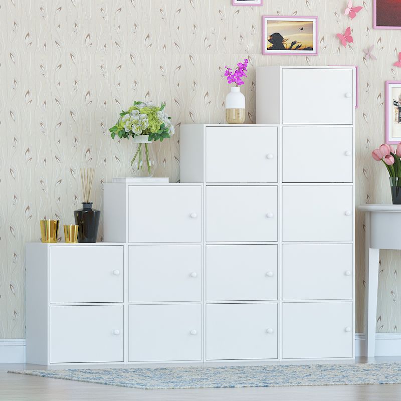 Manufactured Wood Standard Bookcase Contemporary Vertical Shelf with Cabinets Clearhalo 'Bookcases' 'furn' 'furn_bookcases' 'Furniture' 'furniture_bookcases' 'kitchen' 'kitchen_bookcases' 'Living Room Furniture' 'Office Furniture' 1200x1200_d554bf6c-11d0-48c5-be2f-00abdcaab912