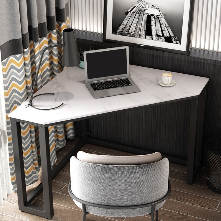 Corner Desk Modern Style SLATE Top Black Metal Legs for Bedroom Clearhalo 'furn' 'furn_office_desk' 'Furniture' 'furniture_office_desk' 'Office Desks' 'Office Furniture' 'office_desk' 1200x1200_d5566ea7-f628-47cf-95e3-e8660c8c8d1f
