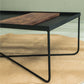 Mid-Century Modern Cocktail Table Cross Legs Metal Single Coffee Table
