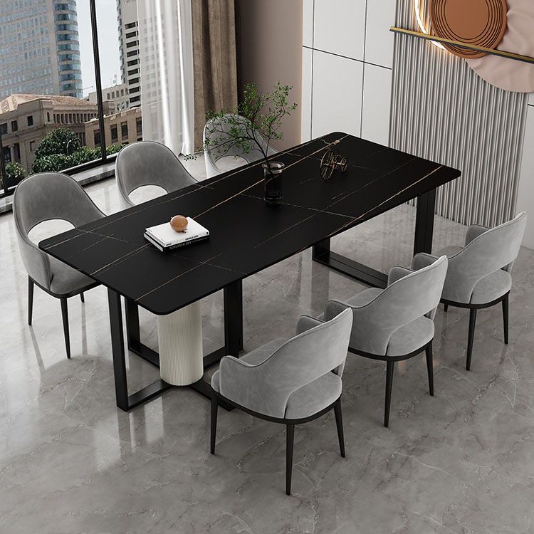 工業スタイルの長方形のライティングデスクストーントップオフィスデスク