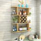 Manufactured Wood Wine Glass Stemware Rack Holder Modern Wall Mounted Wine Shelf