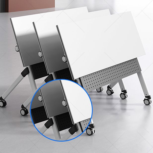 Contemporary Office Desk with Wheels White Manufactured Wood Rectangular Desk Clearhalo 'furn' 'furn_office_desk' 'Furniture' 'Office Desks' 'Office Furniture' 'office_desk' 1200x1200_d557753c-9b7c-4b9e-b765-93acff7ca9f4