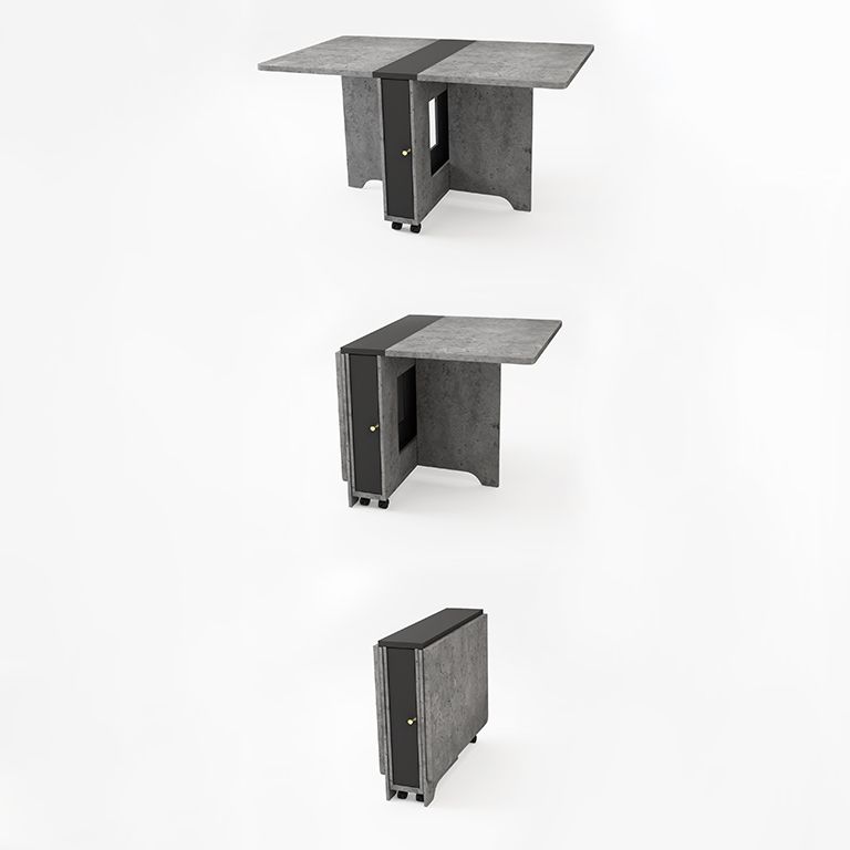 Foldable Artificial Rectangle Wooden Table Extendable Table with Storage(only table) Clearhalo ' dining_table' 'Dining Tables & Seating' 'Dining Tables' 'furn' 'furn_dining_table' 'Furniture' 'furniture_dining_table' 'Kitchen & Dining Furniture' 'kitchen&dining_furn' 'kitchen' 'kitchen_dining_table' 1200x1200_d5578038-c237-4c6a-82bb-af388e4790f1