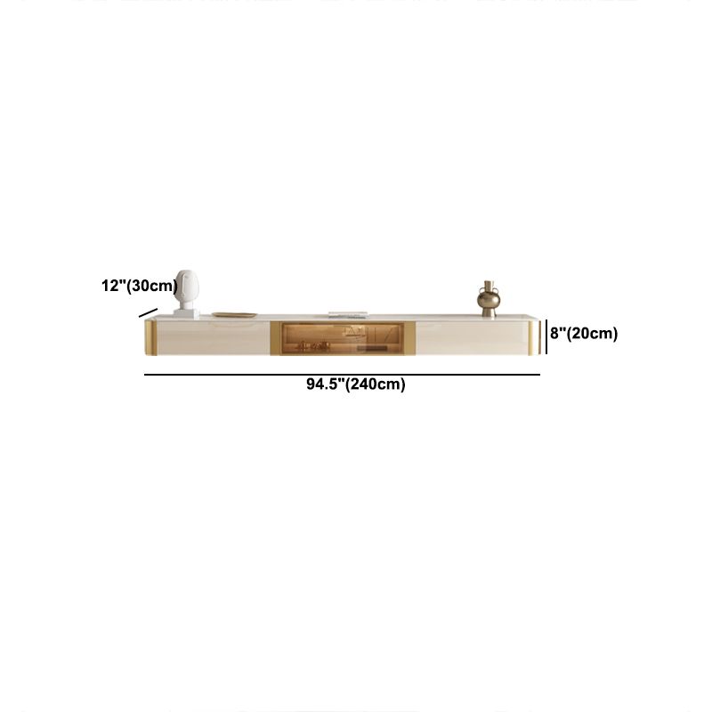 Style de style de style glam est un rangement fermé armoire télévisée flottante