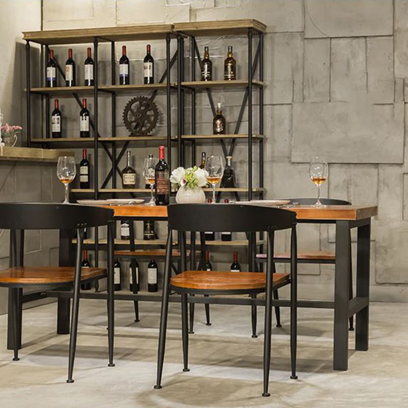 Sedia da pranzo in cucina industriale sedia da pranzo aperta con gambe in metallo