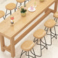 Contemporary Solid Wood Bar Dining Table Trestle Base Bar Table in Natural Clearhalo 'Bar Furniture' 'Bar Tables' 'bar_tables' 'furn' 'furn_bar_tables' 'Furniture' 'Kitchen & Dining Furniture' 1200x1200_d5595145-eb59-4063-bd5a-38324e033fda