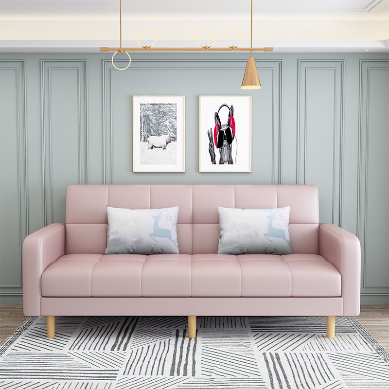 Convertible Biscuit Back Sofa Bed 32.28"High Square Arm Sofa for Apartment Clearhalo 'furn' 'furn_sofas' 'Furniture' 'furniture_sofas' 'kitchen' 'kitchen_sofas' 'Living Room Furniture' 'Sofa' 'sofas' 1200x1200_d55b12bc-720f-454d-8c8b-1b0f1556c401