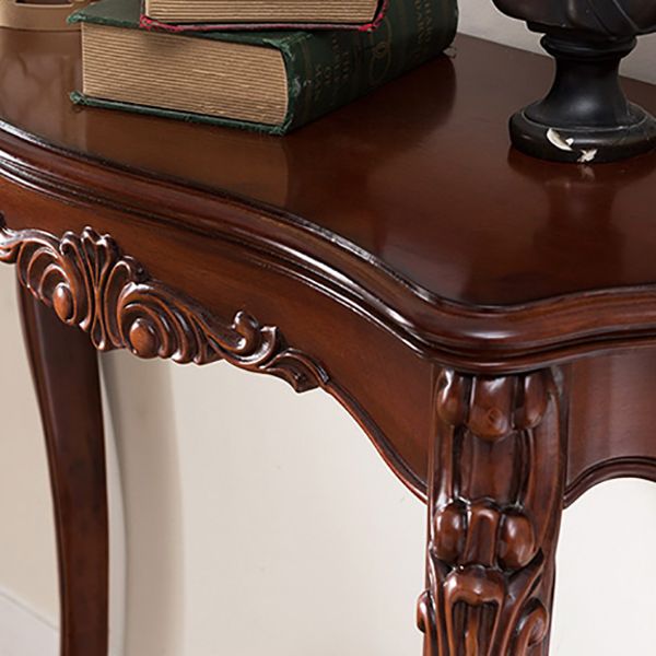 Legno massiccio 31,49 "H/33.46" H Tavola marrone scuro per forma libera da sala