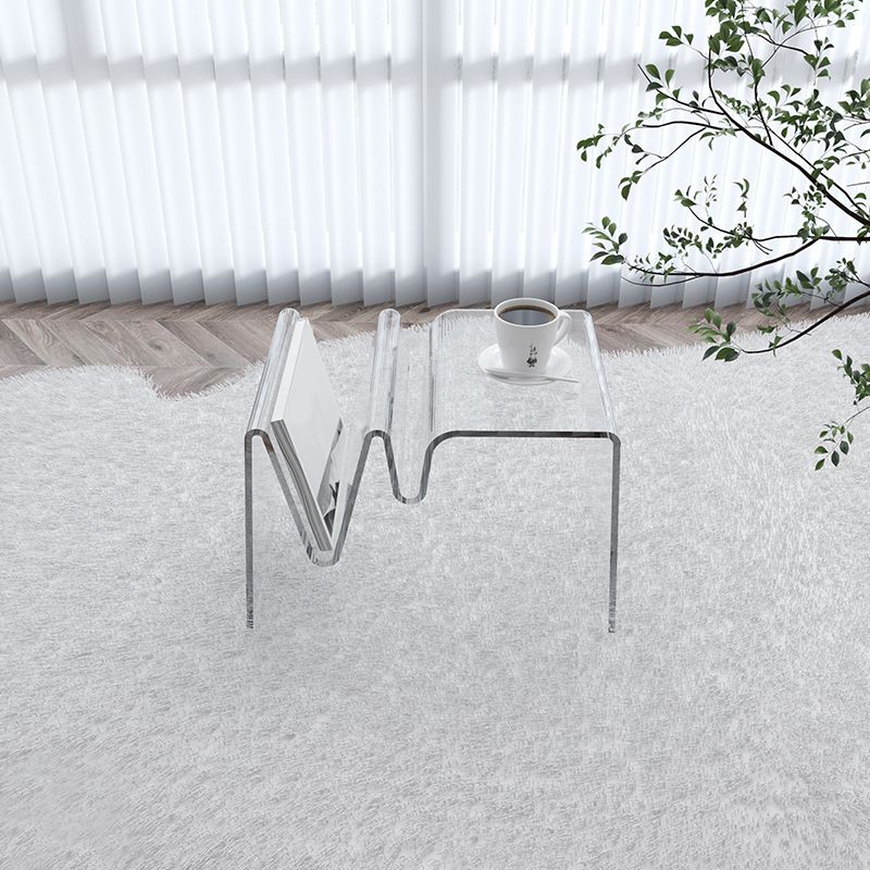 Glam Side Table Acrylic Pedestal Accent Side Table for Bedroom Clearhalo 'Coffee & Accent Tables' 'End & Side Tables' 'end_side_tables' 'furn' 'furn_end_side_tables' 'Furniture' 'Living Room Furniture' 1200x1200_d55c287e-22e1-4012-ae02-594f1dc94010