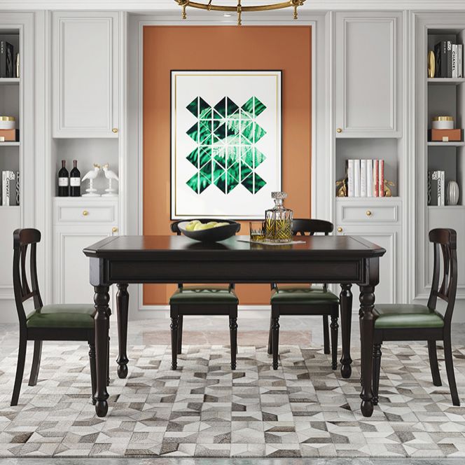 Traditional Wooden Dining Set with Rectangle Top and 4 Legs Base Dining¬†Room¬†Set Clearhalo 'Dining Room Sets' 'Dining Tables & Seating' 'dining_room_set' 'furn' 'furn_dining_room_set' 'Furniture' 'furniture_dining_room_set' 'Kitchen & Dining Furniture' 'kitchen&dining_furn' 'kitchen' 1200x1200_d55d0489-590c-467f-bdaa-2dee01bd6ac8