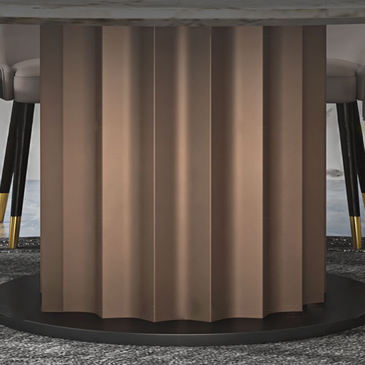Round Pedestal Dinner Table Traditional Luxury Marble Dining Table for Indoor Clearhalo ' dining_table' 'Dining Tables & Seating' 'Dining Tables' 'furn' 'furn_dining_table' 'Furniture' 'furniture_dining_table' 'Kitchen & Dining Furniture' 'kitchen&dining_furn' 'kitchen' 'kitchen_dining_table' 1200x1200_d55dc745-b83a-4c92-b5d9-55ff750e4b5e