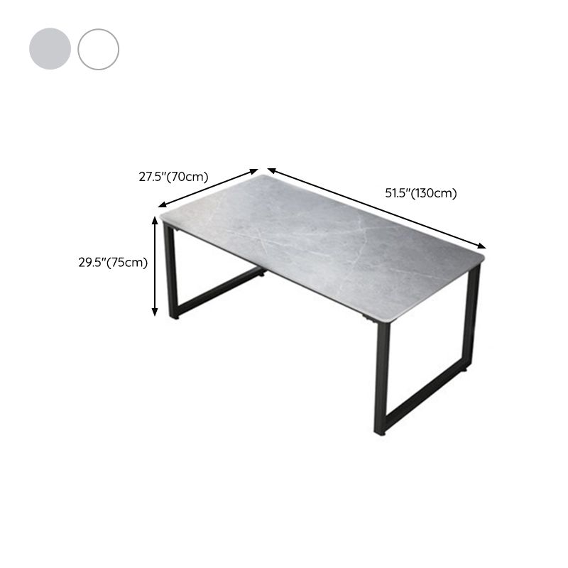 Bureau de bureau en pierre moderne 29,53 "haut de traîne de traîneau d'écriture pour le bureau