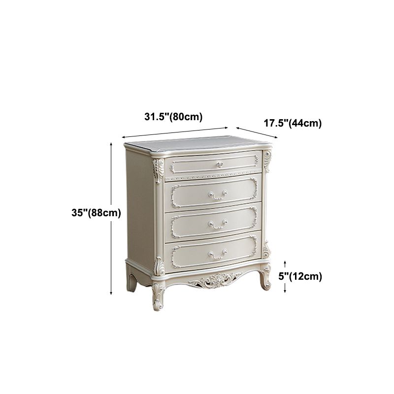 White Sold Wood Buffet Server soggiorno a buffet moderno con cassetti