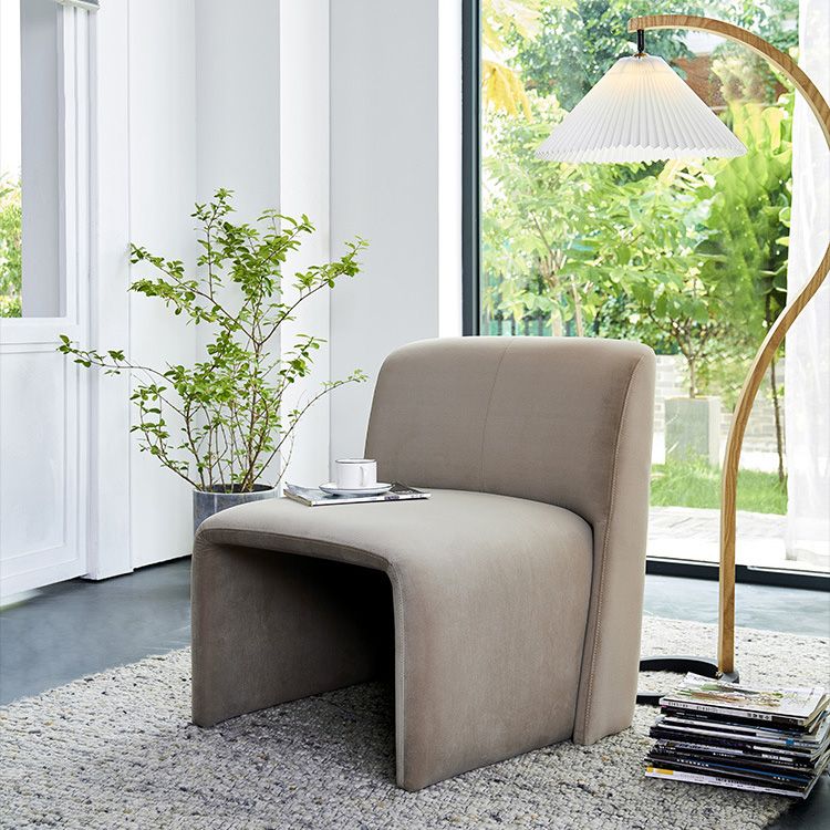 Solid Colo Contemporary Accent Chair Sled Velvet Accent Room Chair Clearhalo 'Accent Chairs' 'accent_chairs' 'Chairs & Seating' 'furn' 'furn_accent_chairs' 'Furniture' 'Living Room Furniture' 1200x1200_d55f2569-2c91-4c76-b8d8-710e63fac93c