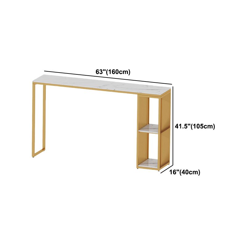 Glam 1/3 Pieces Bar Table Set Rectangle Marble Counter Table for Kitchen Clearhalo 'Bar Furniture' 'furn' 'furn_home_bar_bar_sets' 'Furniture' 'Home Bars & Bar Sets' 'home_bar_bar_sets' 'Kitchen & Dining Furniture' 1200x1200_d55f4192-3bb0-4fa6-b943-9b96f9e38988