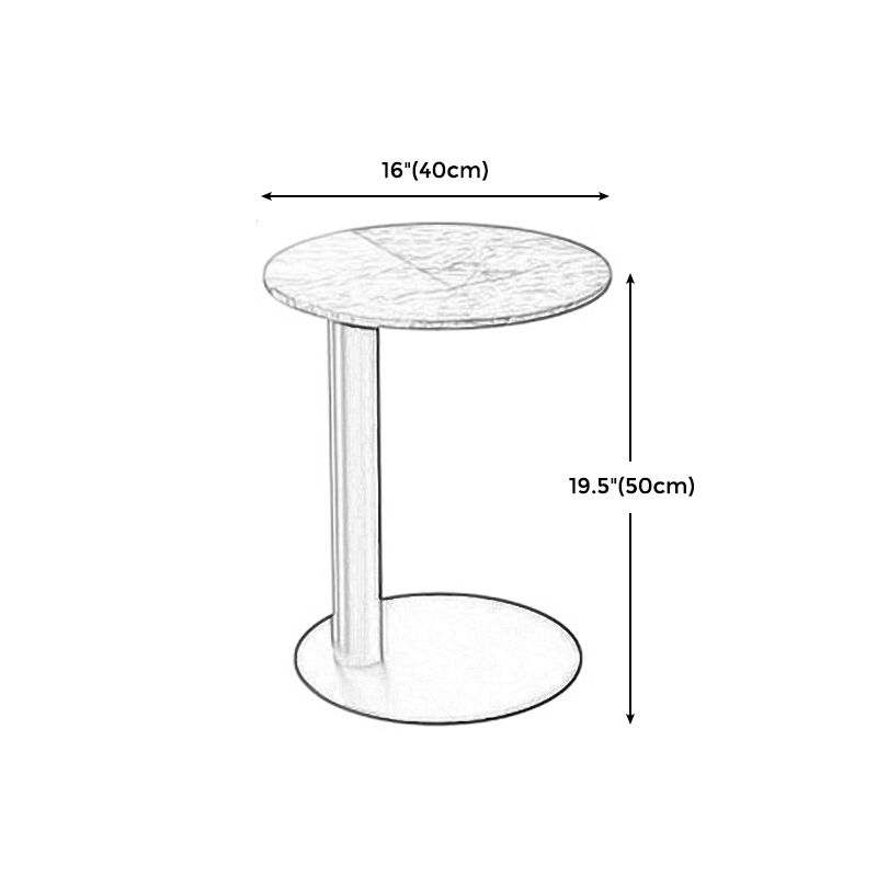Modern Stone Pedestal Cocktail Table Round Coffee Table - White/Grey Clearhalo 'Coffee & Accent Tables' 'Coffee Tables' 'coffee_tables' 'furn' 'furn_coffee_tables' 'Furniture' 'Living Room Furniture' 1200x1200_d5603bb3-ff60-4143-8559-ea6798bb19cc