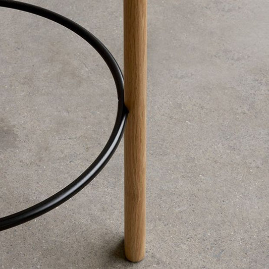 Sgabello da bar senza schienale contemporaneo da 29,5 pollici con base in legno massiccio