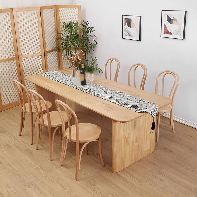 Modern 1/2/5/7 Pieces Rectangle Dining Set Pine Wood Dining Table with Chairs Clearhalo 'Dining Room Sets' 'Dining Tables & Seating' 'dining_room_set' 'furn' 'furn_dining_room_set' 'Furniture' 'furniture_dining_room_set' 'Kitchen & Dining Furniture' 'kitchen&dining_furn' 'kitchen' 1200x1200_d5608cec-6fc4-47fa-b773-c9afc8594915
