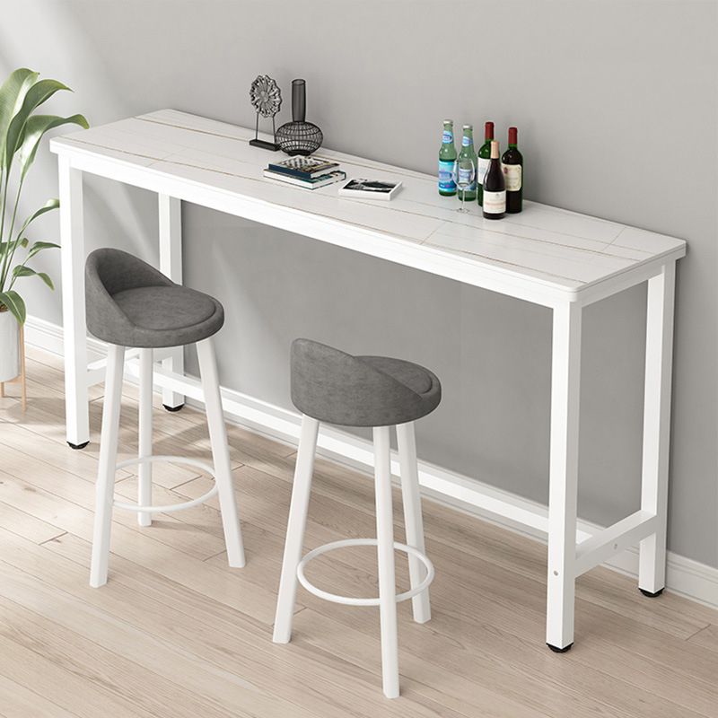 Rectangle Stone Bar Table Modern Bar Table with Trestle Base Clearhalo 'Bar Furniture' 'Bar Tables' 'bar_tables' 'furn' 'furn_bar_tables' 'Furniture' 'furniture_bar_tables' 'Kitchen & Dining Furniture' 1200x1200_d5608ec7-7bcc-496f-a3e3-fd2ce95f3938