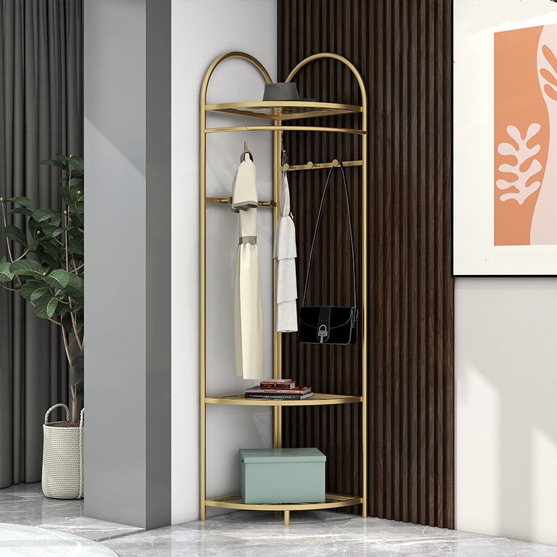 Pastilla de entrada de colgilla de capa metálica moderna con ganchos con ganchos