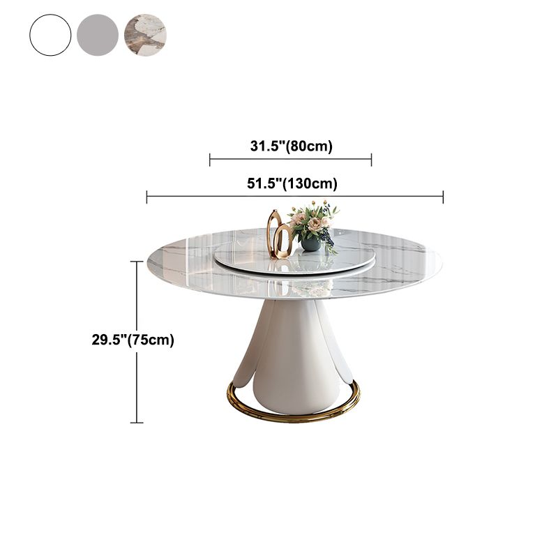 Round Stone Dining Site Table Traditional Luxury Table with Turntable Clearhalo ' dining_table' 'Dining Tables & Seating' 'Dining Tables' 'furn' 'furn_dining_table' 'Furniture' 'furniture_dining_table' 'Kitchen & Dining Furniture' 'kitchen&dining_furn' 'kitchen' 'kitchen_dining_table' 1200x1200_d5613448-215f-488a-9952-b15c4dd471e6