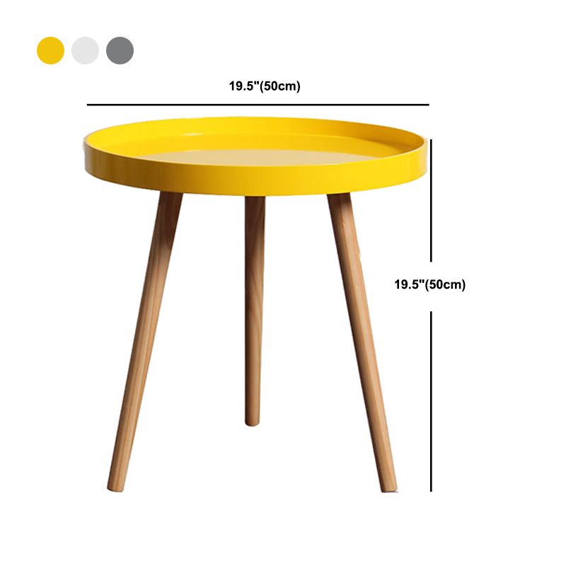 19.69 inch Wide Scandinavian Sofa Side Accent Table Wooden 3 Legs Round Side End Table Clearhalo 'Coffee & Accent Tables' 'End & Side Tables' 'end_side_tables' 'furn' 'furn_end_side_tables' 'Furniture' 'Living Room Furniture' 1200x1200_d561e090-4f81-4a4d-a25c-cc1e7bad7d43