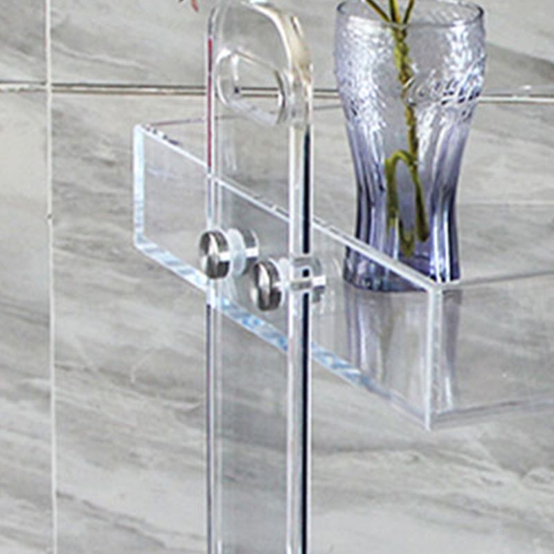 Ultra-Modern Plastic Rectangular End Table Double Tier Corner Table with Storage Clearhalo 'Coffee & Accent Tables' 'End & Side Tables' 'end_side_tables' 'furn' 'furn_end_side_tables' 'Furniture' 'Living Room Furniture' 1200x1200_d5629173-a6da-49c9-823e-5bfaf5c47975