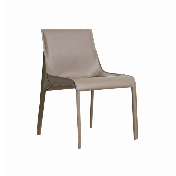 Designer Style Leather Dining Chair Matte Finish Parsons Dining Side Chair Clearhalo ' kitchen&dining_furn' 'Dining Chairs' 'Dining Tables & Seating' 'dining_chair' 'furn' 'furn_dining_chair' 'Furniture' 'furniture_dining_chair' 'Kitchen & Dining Furniture' 'kitchen' 1200x1200_d563007d-e21d-483e-bf5f-7ead749fb352