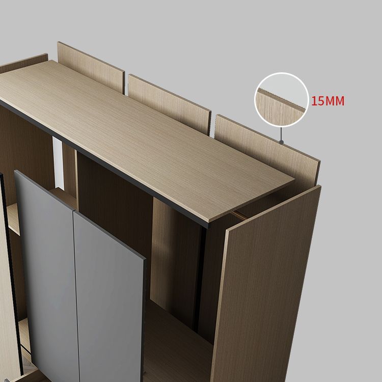 Gemanipuleerde houten garderobe armoire moderne schuifdeur garderobe