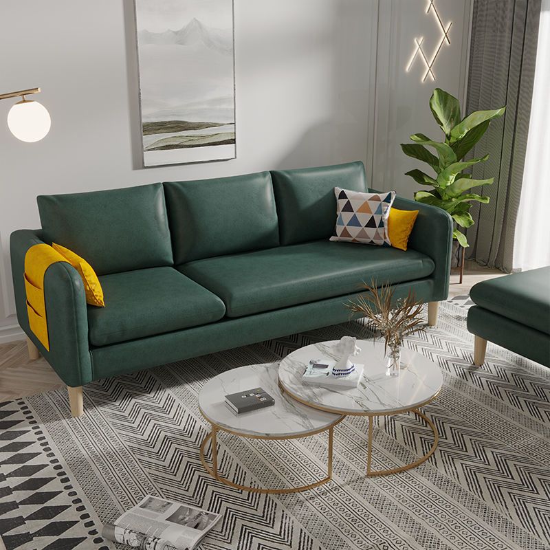 3 Seater Faux Leather Square Arm Sofa for Living Room with Storage Clearhalo 'furn' 'furn_sofas' 'Furniture' 'furniture_sofas' 'Living Room Furniture' 'Sofa' 'sofas' 1200x1200_d5642263-b710-442f-941e-5fb80720302e