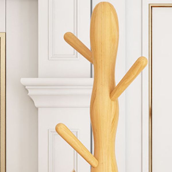 Contemporary Style Open Armoire Pine Wood Armoire with Clothing Rod