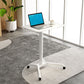 Curved Contemporary Standing Desk Adjustable Desk with Caster Wheels 27.6"L x 18.9"W