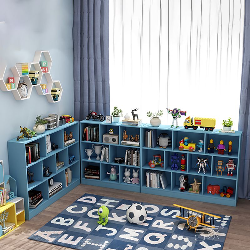 Modern Engineered Wood Standard Bookshelf Closed Back Bookcase with Shelves