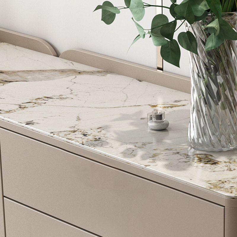 15,6-inch W opbergkist Klassiek Glam Stone opbergkistcommode