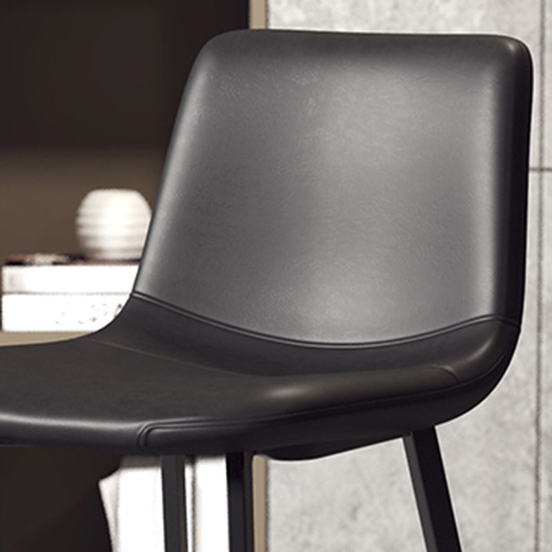 Taburete de cuero sintético sin brazo taburete de bar de reposapiés industrial