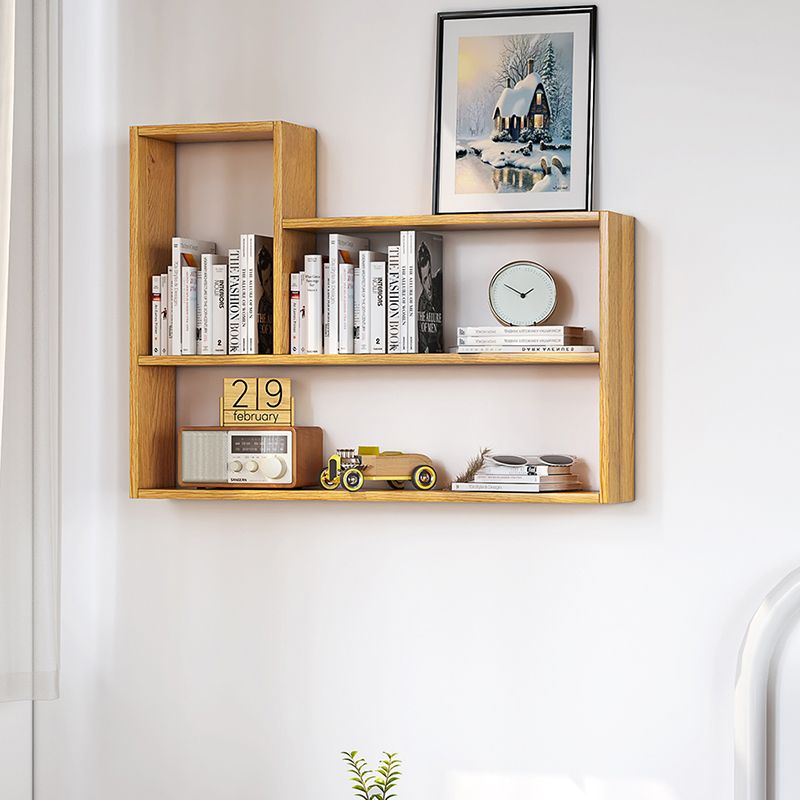 Contemporary Wood Bookcase Closed Back Wall Mounted Bookshelf for Home Office Clearhalo 'Bookcases' 'Furniture' 'furniture_bookcases' 'Office Furniture' 1200x1200_d56702dc-b754-4210-bdf7-c4a0be9a4daf